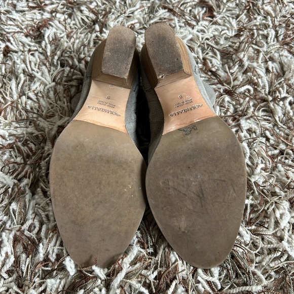 Aquatalia Grey Leather Zip Closure Heeled Booties Size 9 - Picture 5 of 6